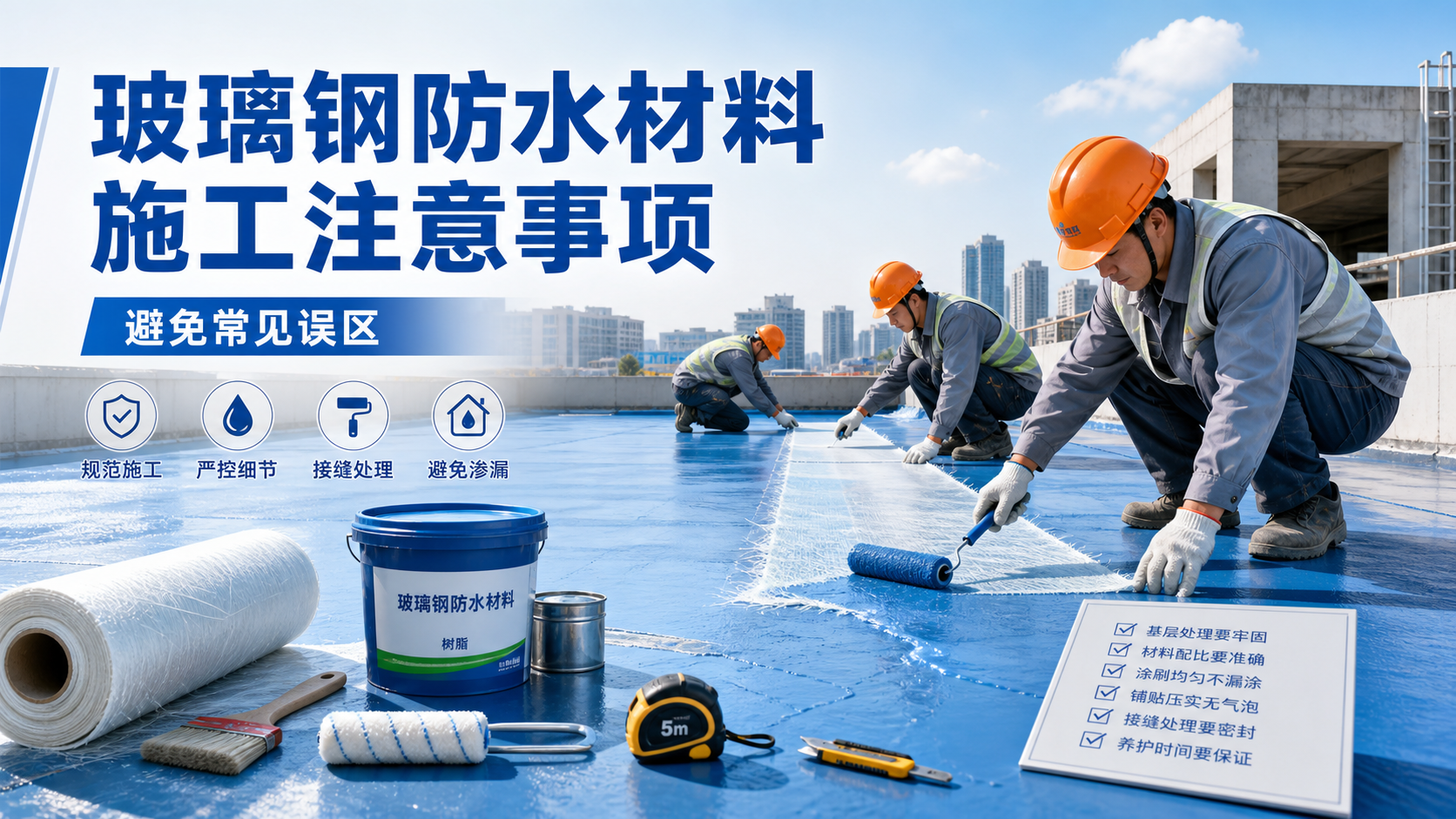 玻璃钢防水材料施工注意事项，避免常见误区 南昌 版