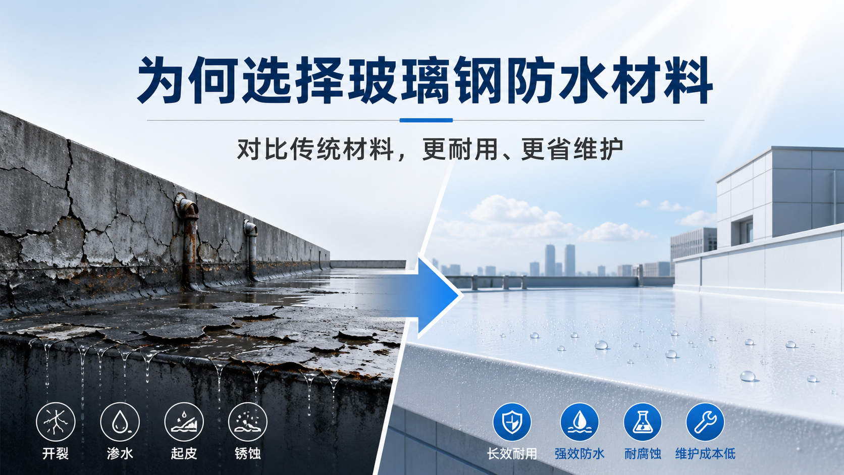 在南昌，为何选择玻璃钢防水材料而非传统材料